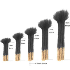 Human Hair Dreadlock Braids with Fluffy Ends 10 Strands Pack