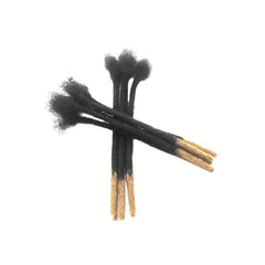 Human Hair Dreadlock Braids with Fluffy Ends 10 Strands Pack
