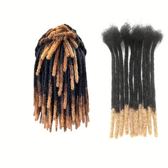 Human Hair Dreadlock Braids with Fluffy Ends 10 Strands Pack