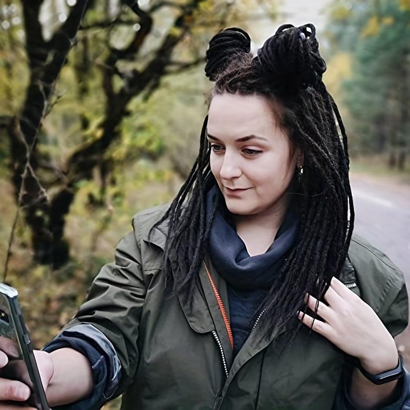 Darkest Brown Dreadlocks Extensions 22 Inch Synthetic Crochet Braided Hair