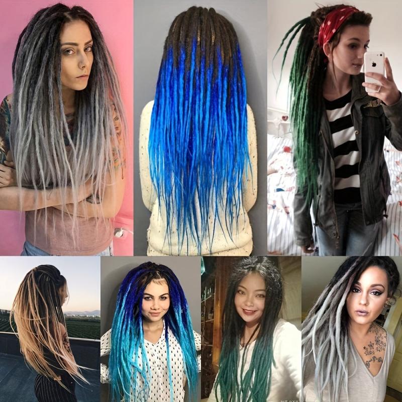 Darkest Brown Dreadlocks Extensions 22 Inch Synthetic Crochet Braided Hair
