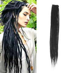 Darkest Brown Dreadlocks Extensions 22 Inch Synthetic Crochet Braided Hair