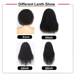 Brazilian Glueless Curly U Part Wigs 180 Density