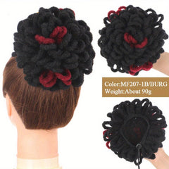 Synthetic Dreadlock Hair Bun Ponytail Extension Afro Puff Chignon