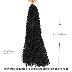 18in Water Wave Crochet Hair Extensions for Women Bohemian Synthetic Hair