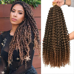 18in Water Wave Crochet Hair Extensions for Women Bohemian Synthetic Hair