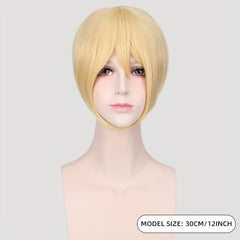 Short Spiky Wig for Men Anime Cosplay Costume Party Halloween