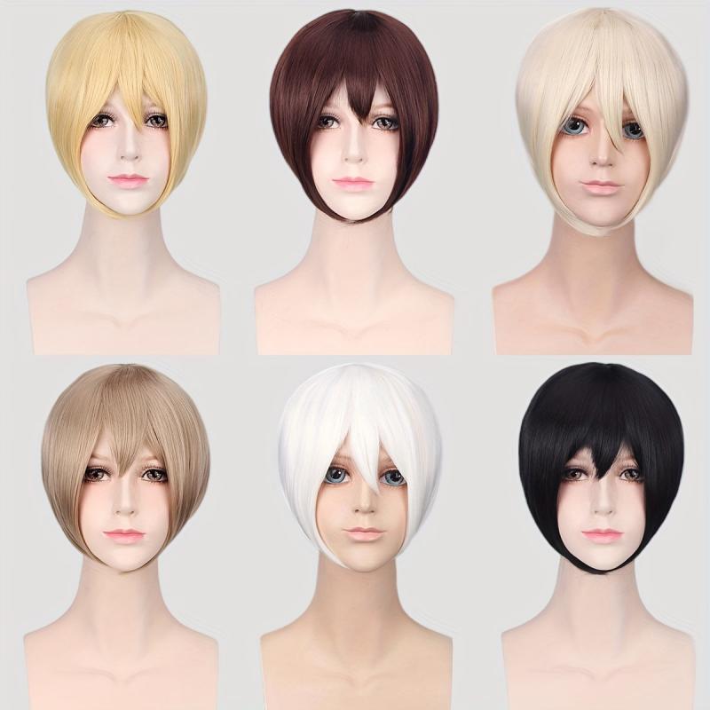 Short Spiky Wig for Men Anime Cosplay Costume Party Halloween