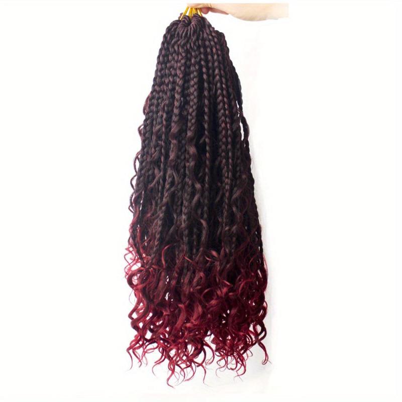 35 56 Cm Crochet Box Braid Hair Extensions Goddess 3 Pack Box Braid Bohemian