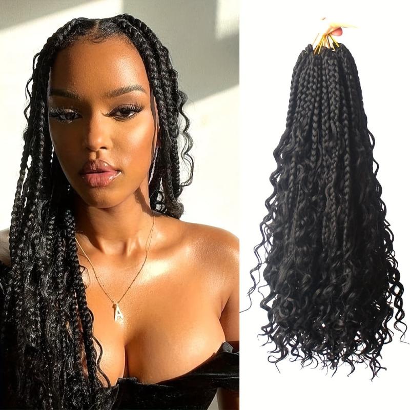 35 56 Cm Crochet Box Braid Hair Extensions Goddess 3 Pack Box Braid Bohemian