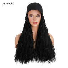 Long Wavy Hair Wig Baseball Hat for Women