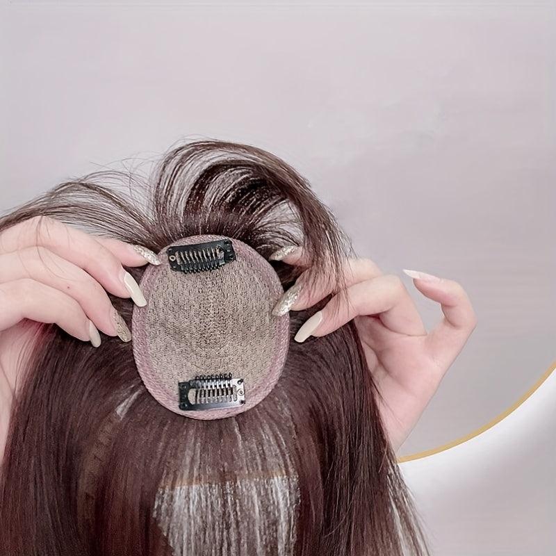 Invisible Human Hair Topper Clip In Bangs 3D Brazilian Hair Extensions