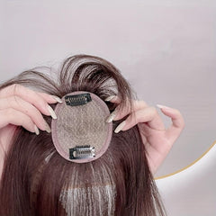 Invisible Human Hair Topper Clip In Bangs 3D Brazilian Hair Extensions