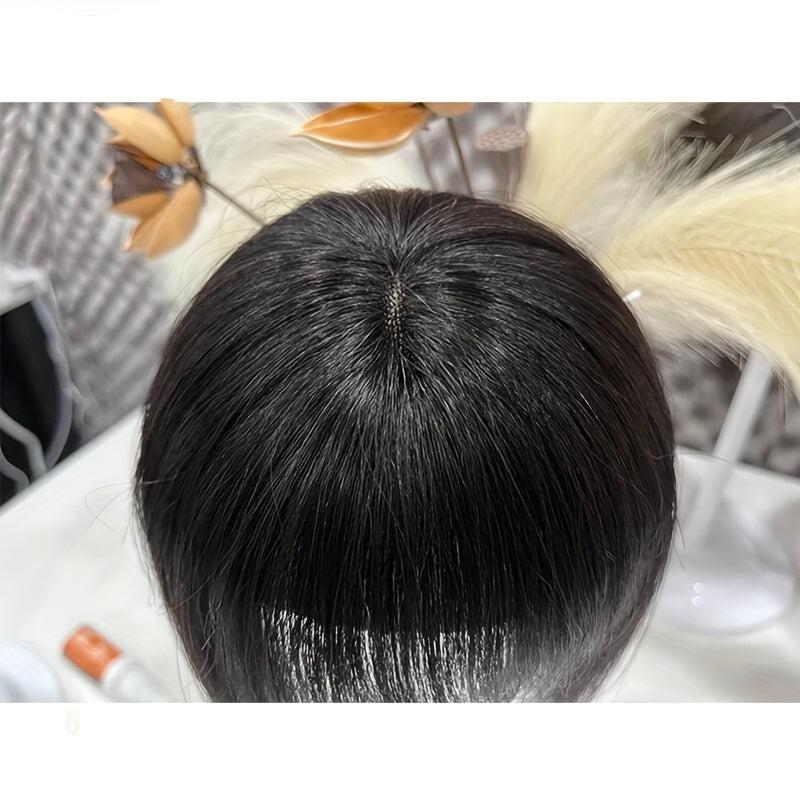 Invisible Human Hair Topper Clip In Bangs 3D Brazilian Hair Extensions
