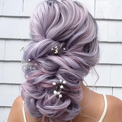 Ombre Long Curly Wig Colorful Wavy Wig Dark Roots Long Syntheitc Wig