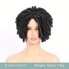 Short Curly Synthetic Hair Topper Dreadlock Extensions