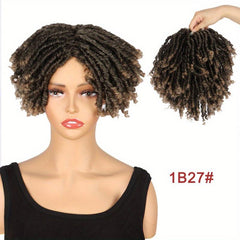 Short Curly Synthetic Hair Topper Dreadlock Extensions