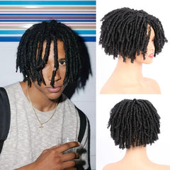 Short Curly Synthetic Hair Topper Dreadlock Extensions