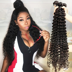 Deep Wave Human Hair Bundles 20-32in Unprocessed Virgin Hair