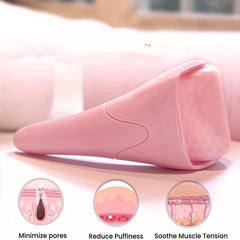 Pink Ice Roller for Face Massage Reduce Puffiness Tighten Skin