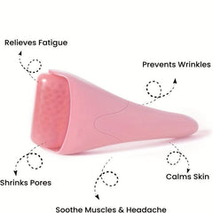 Pink Ice Roller for Face Massage Reduce Puffiness Tighten Skin