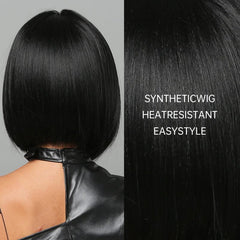 Short Bob Straight Wigs Middle Part Bob Wigs