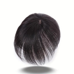 Human Hair Clip In Hair Extensions Natural Looking Topper With Hair Bangs