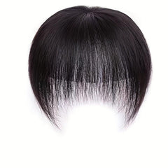 Human Hair Clip In Hair Extensions Natural Looking Topper With Hair Bangs
