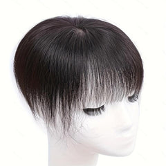 Human Hair Clip In Hair Extensions Natural Looking Topper With Hair Bangs