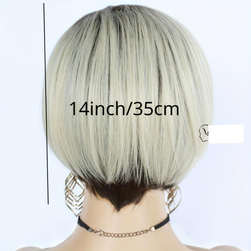 Short Curly Pixie Cut Wig With Bangs Synthetic Wig