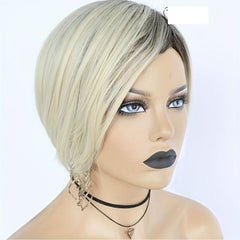 Short Curly Pixie Cut Wig With Bangs Synthetic Wig