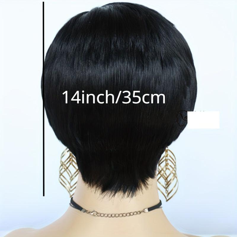 Short Curly Pixie Cut Wig With Bangs Synthetic Wig