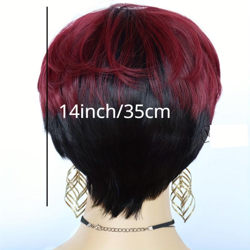 Short Curly Pixie Cut Wig With Bangs Synthetic Wig