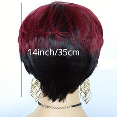 Short Curly Pixie Cut Wig With Bangs Synthetic Wig