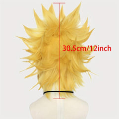 Yellow Straight Synthetic Hair Wigs For Men Anime Wigs