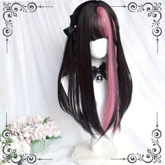 Long Mixed Red Synthetic Wig Cosplay Lolita Harajuku Wig