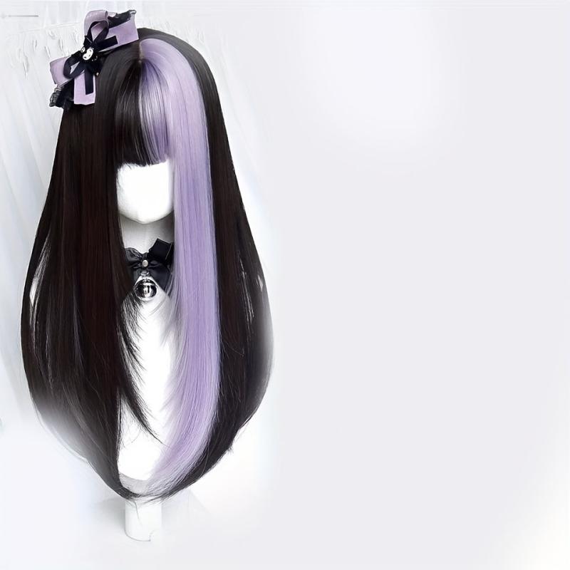 Long Mixed Red Synthetic Wig Cosplay Lolita Harajuku Wig