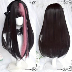 Long Mixed Red Synthetic Wig Cosplay Lolita Harajuku Wig