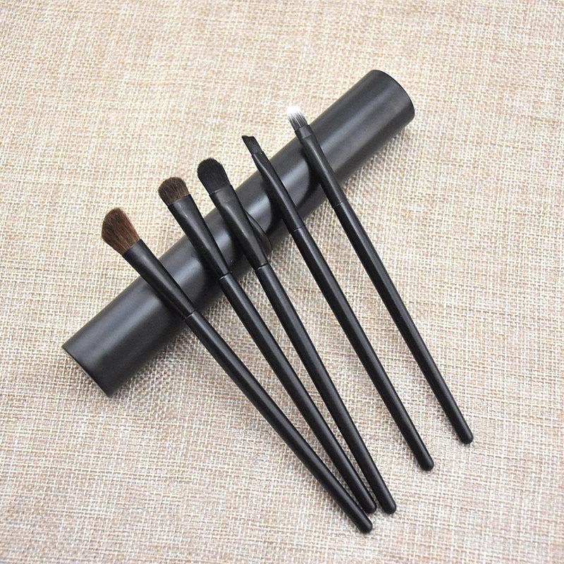 5pcs Eye Makeup Brush Set with Case - Professional Mini Brushes Kit