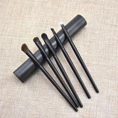 5pcs Eye Makeup Brush Set with Case - Professional Mini Brushes Kit