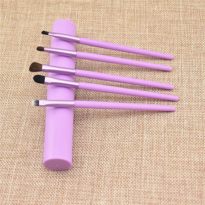 5pcs Eye Makeup Brush Set with Case - Professional Mini Brushes Kit
