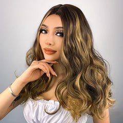 Blonde Mixed Long Curly Wig for Stunning Look