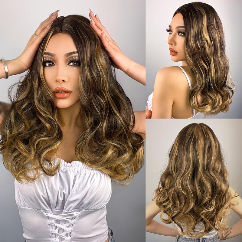 Blonde Mixed Long Curly Wig for Stunning Look