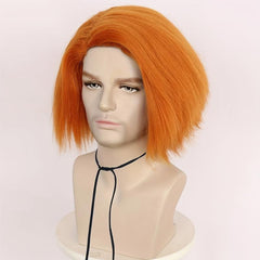 Short Brown Red Orange 30 48 Cm Men's Anime Cosplay Wig for Halloween