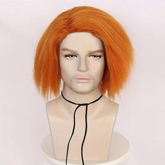 Short Brown Red Orange 30 48 Cm Men's Anime Cosplay Wig for Halloween