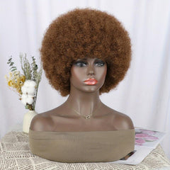 70s Afro Puff Hair Wigs For Women Natural Looking Fluffy