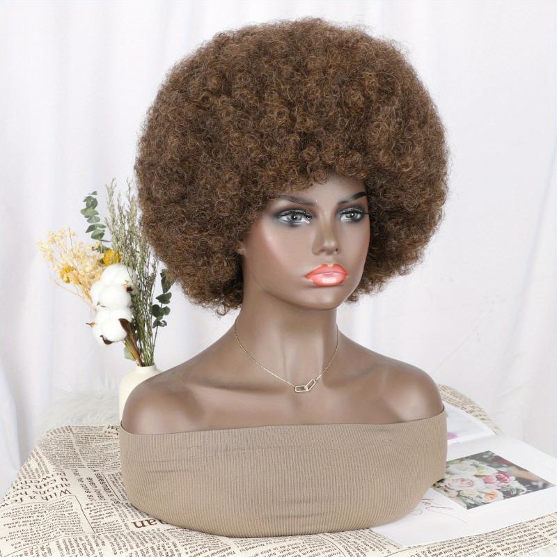 70s Afro Puff Hair Wigs For Women Natural Looking Fluffy
