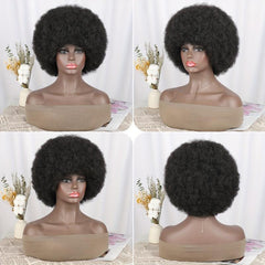 70s Afro Puff Hair Wigs For Women Natural Looking Fluffy