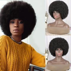 70s Afro Puff Hair Wigs For Women Natural Looking Fluffy