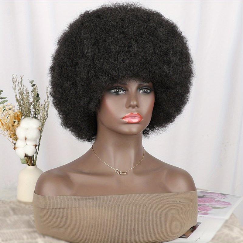 70s Afro Puff Hair Wigs For Women Natural Looking Fluffy